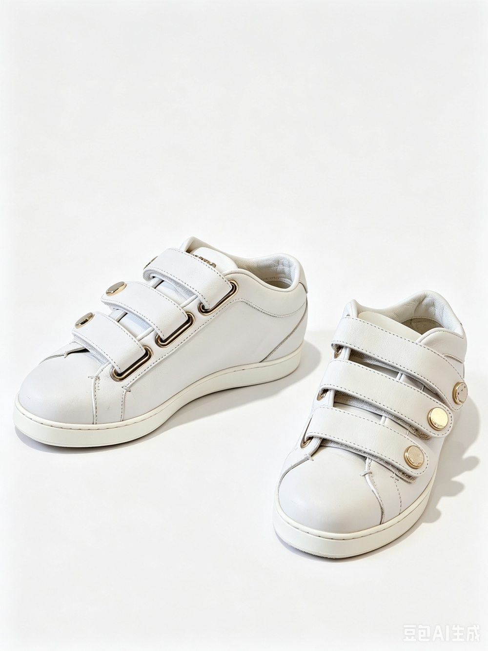 Jimmy Choo white leather slip-on sneakers